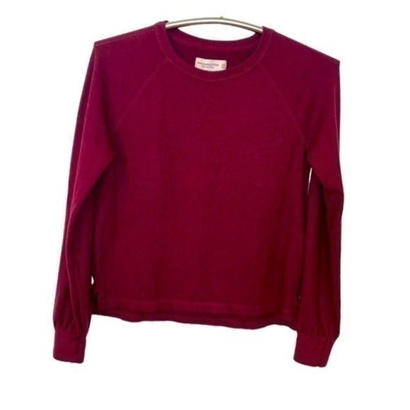 ABERCROMBIE & FITCH | Women’s Burgundy Soft A&F Cozy Long Sleeve Shirt Size XXS - Picture 1 of 6